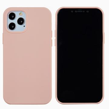 Capa de Silicone Líquido para iPhone 12 Pro Max - Cor-de-Rosa