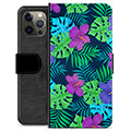 Bolsa tipo Carteira - iPhone 12 Pro Max - Flores Tropicais