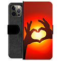 Bolsa tipo Carteira - iPhone 12 Pro Max - Silhueta de Coração