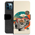 Bolsa tipo Carteira - iPhone 12 Pro - Colagem Abstrata