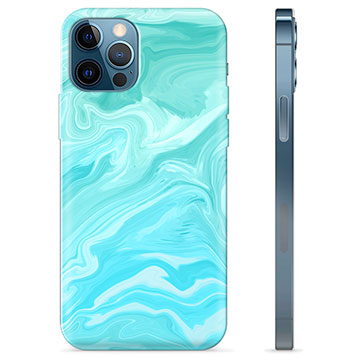 Capa de TPU para iPhone 12 Pro  - Mármore Azul
