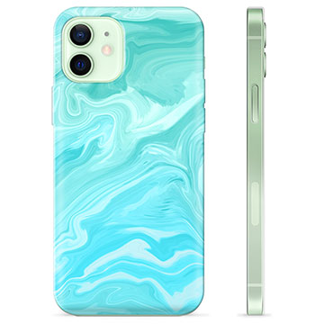 Capa de TPU para iPhone 12  - Mármore Azul