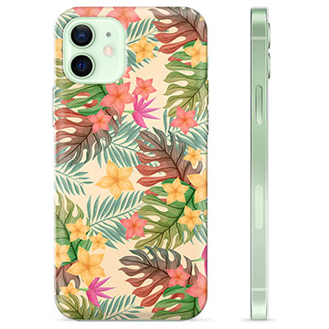 Capa de TPU para iPhone 12  - Flores Cor-de-rosa