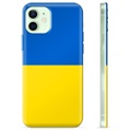 Capa de TPU Bandeira da Ucrânia  para iPhone 12  - Amarelo e azul claro