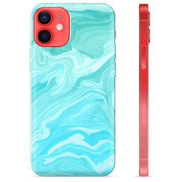 Capa de TPU para iPhone 12 mini  - Mármore Azul