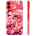 Capa de TPU para iPhone 12 mini  - Camuflagem Rosa