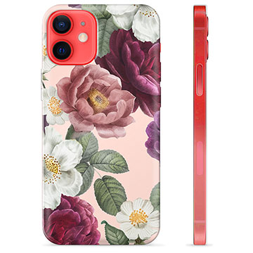 Capa de TPU para iPhone 12 mini  - Flores Românticas
