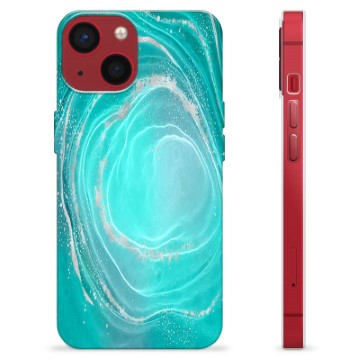 Capa de TPU - iPhone 13 Mini - Redemoinho Turquesa