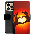 Bolsa tipo Carteira - iPhone 13 Pro Max - Silhueta de Coração