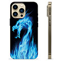Capa de TPU - iPhone 13 Pro Max - Dragão de Fogo Azul