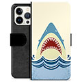 Bolsa tipo Carteira - iPhone 13 Pro - Mandíbulas de Tubarão