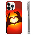 Capa de TPU - iPhone 13 Pro - Silhueta de Coração