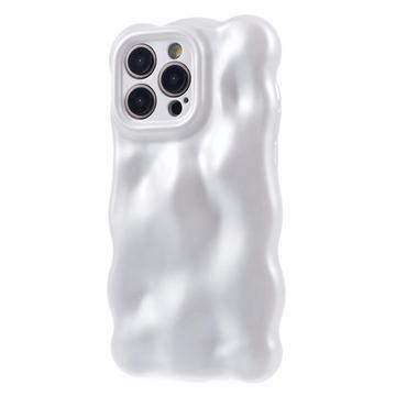 Capa TPU para iPhone 13 Pro com rebordo ondulado Candy Bubbles - Branco