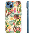 Capa de TPU - iPhone 13 - Flores Cor-de-rosa
