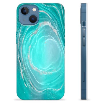 Capa de TPU - iPhone 13 - Redemoinho Turquesa