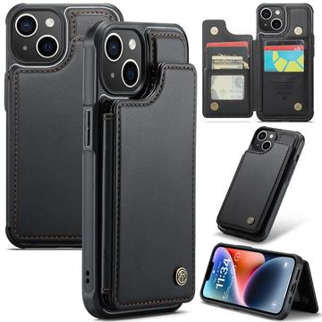 Capa Caseme C22 para iPhone 14 Plus Carteira para cartões RFID - Preto