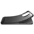 Capa de TPU Escovado para iPhone 14 Pro Max - Fibra de Carbono - Preto