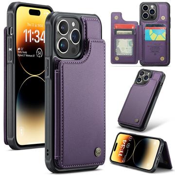 Capa Caseme C22 para iPhone 14 Pro Max Carteira para cartões RFID - Roxo