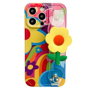 Capa TPU florida para iPhone 14 Pro Max com bracelete - Colorida