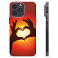 Capa de TPU - iPhone 14 Pro Max - Silhueta de Coração