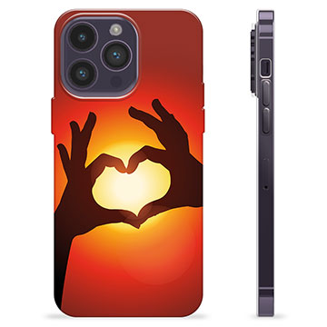 Capa de TPU - iPhone 14 Pro Max - Silhueta de Coração