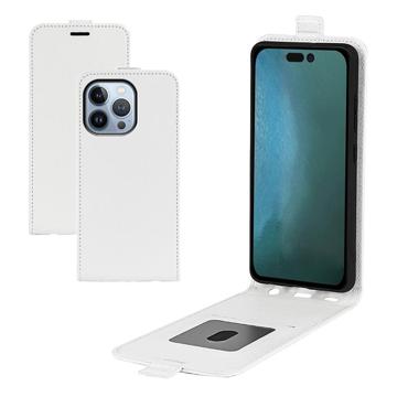 Bolsa Vertical com Ranhura de Cartão para iPhone 14 Pro Max - Branco