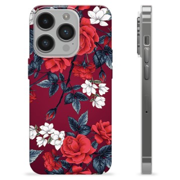 Capa de TPU - iPhone 14 Pro - Flores Vintage