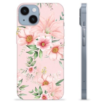 Capa de TPU - iPhone 14 - Flores em Aquarela