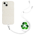 Capa Biodegradável String Series para iPhone 14 com Alça - Branco