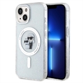 Capa MagSafe Karl Lagerfeld IML Glitter Karl & Choupette para iPhone 15 - Transparente
