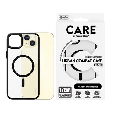 Capa PanzerGlass Care Urban Combat para iPhone 15 Plus - Compatível com MagSafe - Preto