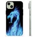 Capa de TPU - iPhone 15 Plus - Dragão de Fogo Azul