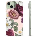 Capa de TPU - iPhone 15 Plus - Flores Românticas