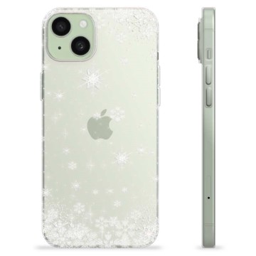 Capa de TPU - iPhone 15 Plus - Flocos de Neve