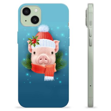 Capa de TPU - iPhone 15 Plus - Porquinho de Inverno