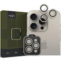 Protetor de Lente de Câmera Hofi Camring Pro+ para iPhone 15 Pro/15 Pro Max - Borda Preta / Titânio