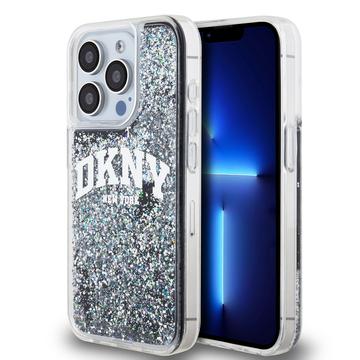 Capa para iPhone 15 Pro DKNY Liquid Glitter Arch Logo - Preto