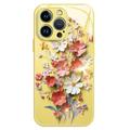 Capa híbrida para iPhone 15 Pro Buquê de flores  - Amarelo