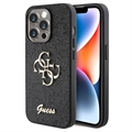 Capa Guess Fixed Glitter 4G Metal Logo para iPhone 15 Pro - Preto