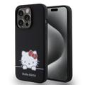 Capa de silicone líquida para iPhone 15 Pro Hello Kitty Daydreaming - Preto