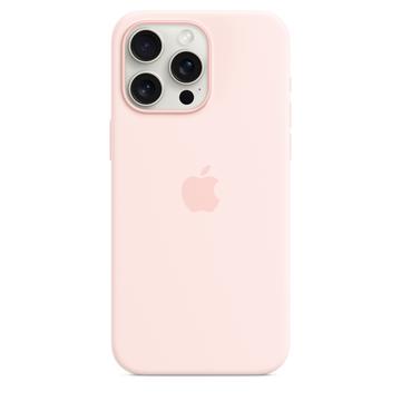 Capa em Silicone com MagSafe para iPhone 15 Pro Max Apple MT1U3ZM/A - Cor-de-Rosa Claro
