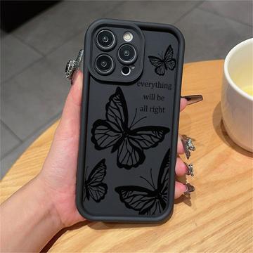 Capa TPU com impressão de borboleta para iPhone 15 Pro Max