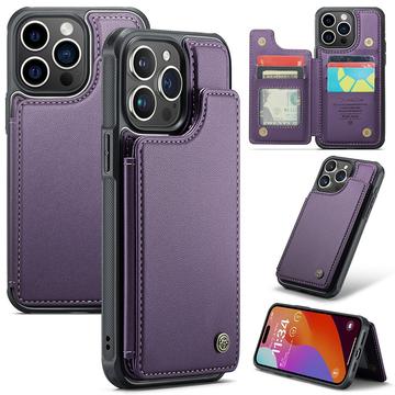 Capa Caseme C22 para iPhone 15 Pro Max Carteira para cartões RFID - Roxo