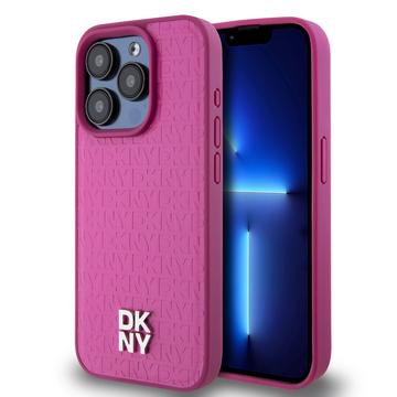 Capa para iPhone 15 Pro Max DKNY Repeat Pattern Stack Logo - Compatível com MagSafe - Rosa