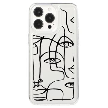 Capa TPU Ultra Fashion para iPhone 15 Pro Max - Retrato Abstrato