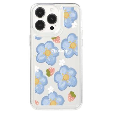 Capa TPU Ultra Fashion para iPhone 15 Pro Max - Flores / Morangos