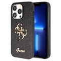 Capa Guess Fixed Glitter 4G Metal Logo para iPhone 15 Pro Max - Preto