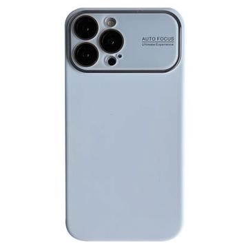 Capa de Silicone Líquida com Proteção de Vidro de Lente para iPhone 15 Pro Max - Azul bebé
