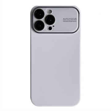 Capa de Silicone Líquida com Proteção de Vidro de Lente para iPhone 15 Pro Max - Branco