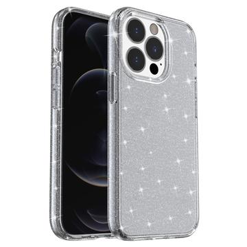Capa Híbrida Stylish Glitter Series para iPhone 15 Pro Max - Cinzento